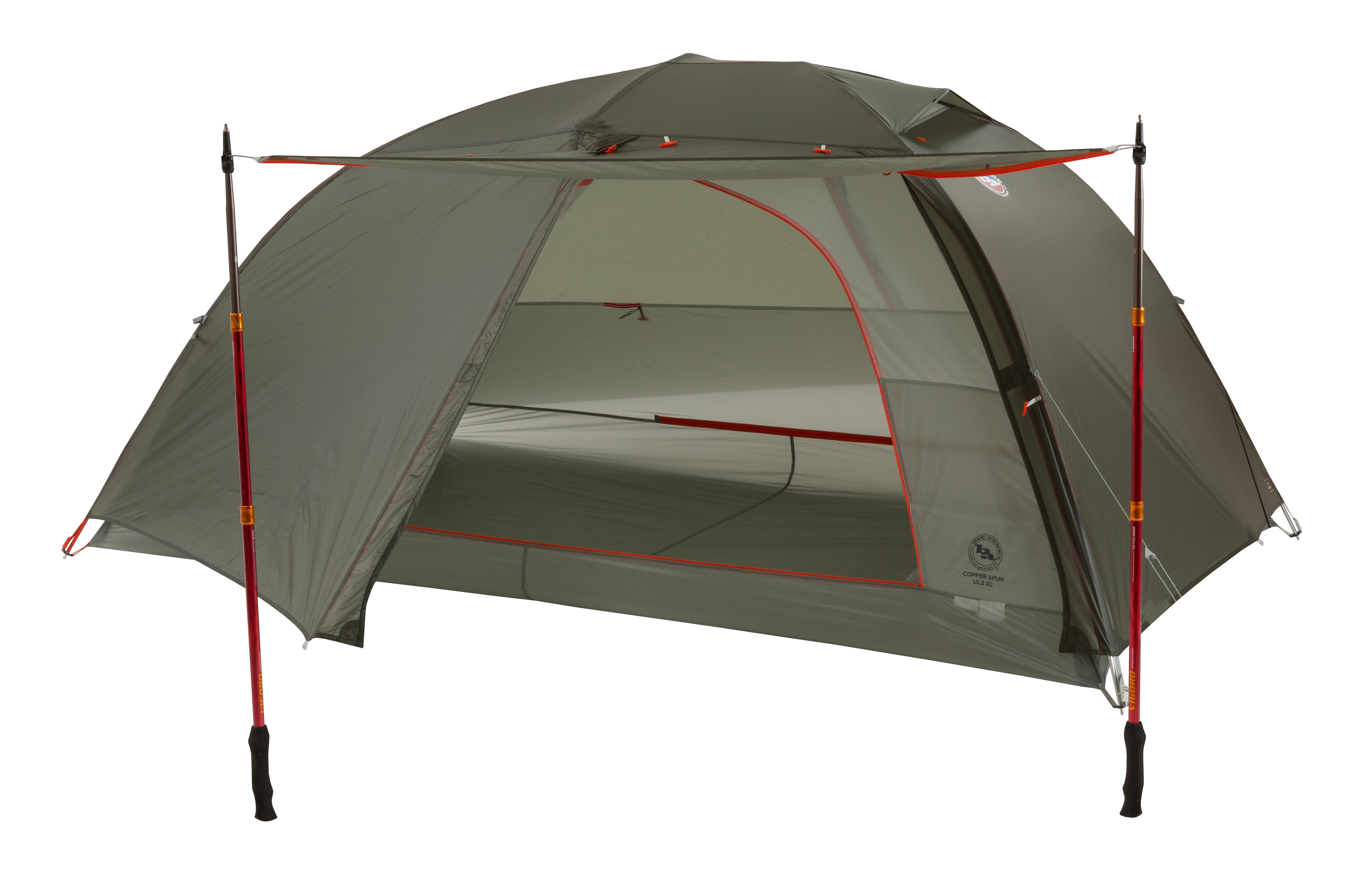 Copper Spur UL2 XL_Lichen_Fly Open_Trekking Poles