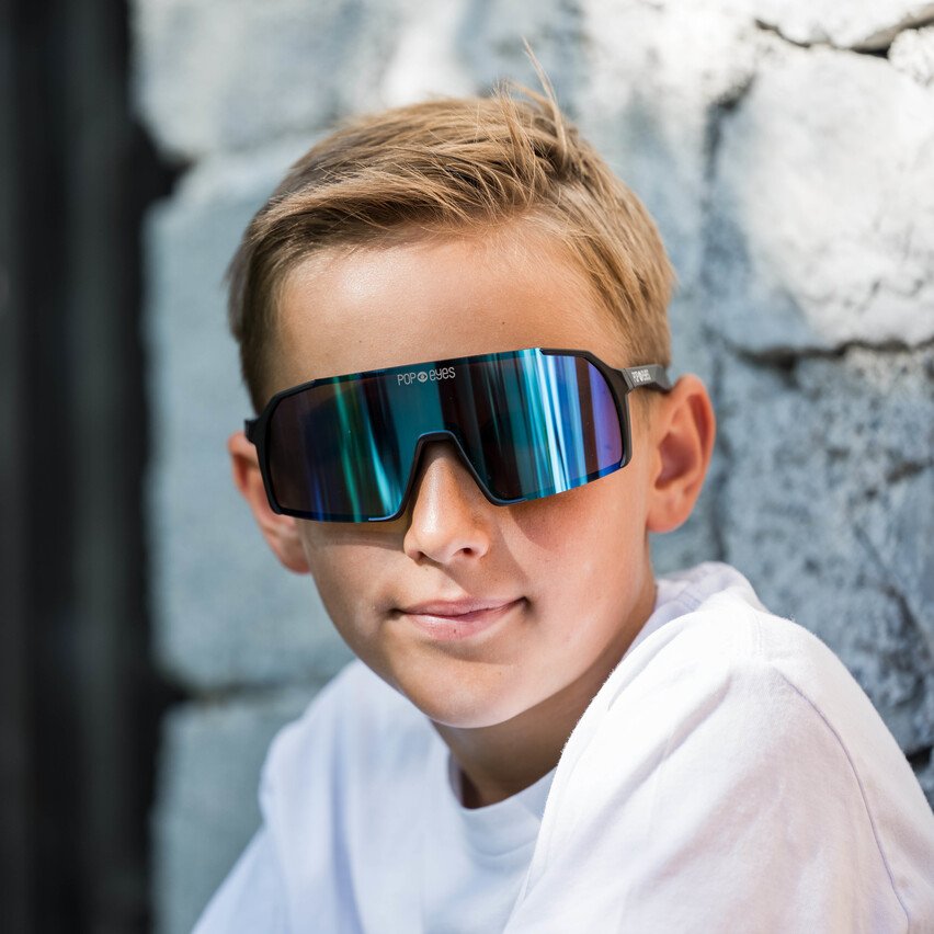 POP EYES Sonnenbrille EDDY Kids Black Ocean Blue 5