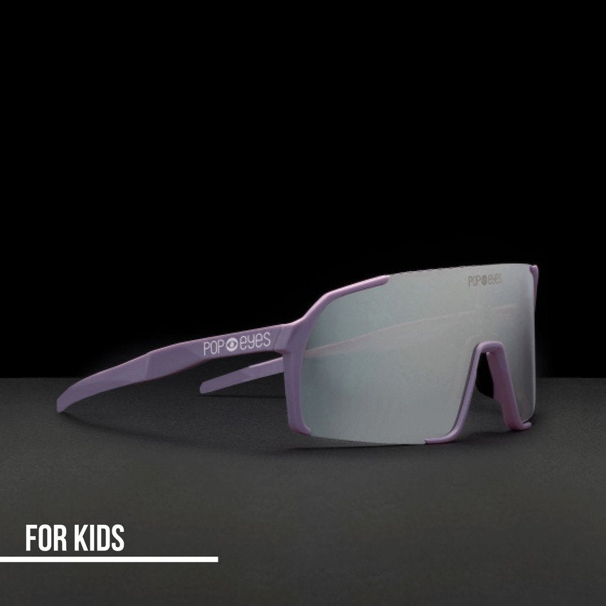 POP EYES Sonnenbrille EDDY Kids Purple Silver seitlich fuer HP