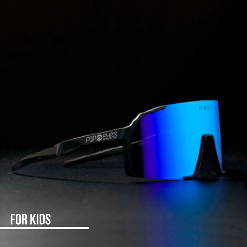 POP EYES Sonnenbrille EDDY Kids black ocean blue seitlich quadr fuer HP